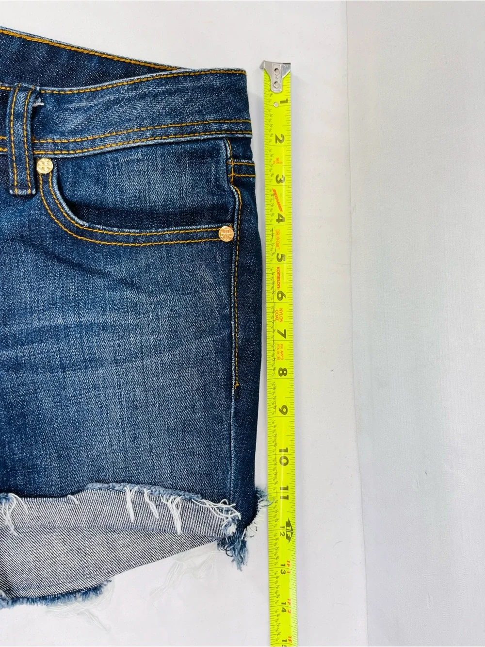 Tory Burch Dark Blue Distressed Denim Jean Shorts